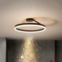Simplicity Ceiling Light Circle Acrylic Shade Metal Ceiling Mount with 1 LED Light Ceiling Light Fixture for Restaurant