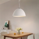 Resin Shade Dome Form Pendant Nordic Dining Room Metal Cord 1-Head Hanging Room