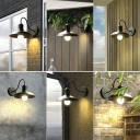 Industrial Barn Sconce Light Single Light Metal Wall Light for Kitchen Outdoors