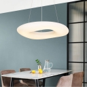 Cord Adjustable Multi Light Pendant Acrylic Dining Room Kitchen LED Chandelier in White