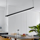 Acrylic Shade Linear Island Light Modern Living Room Rectangle LED 79 Inchs Height Island Fixture