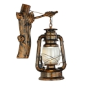 Metal Trunk Backplate Wall Sconce Nautical Style Lantern Bronze 1-Light Wall Lamp