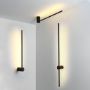 Slim Stick Wall Mount Lighting Minimalist Metallic LED 31.5 Inchs Height Hallway Surface Wall Sconce in Black