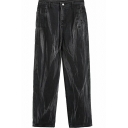 Vintage Mens Jeans Tie Dye Print Dark Wash Zipper Fly Loose Fit Long Straight Jeans