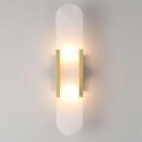 Golden Oval Frame Wall Lighting 3.5 Inchs Wide 1 Head Modernism Forsted Glass LED Bedside Wall Mount Light Fixture