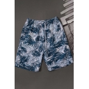 Stylish Shorts All Over Patterned Drawstring Mid Rise Loose Fit Shorts for Men