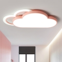 Cloud Metal Flush Mount Ceiling Light 23.5 Inchs Length Modern LED Flush Ceiling Light Fixture