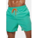 Sportswear Men's Shorts Solid Color Drawstring Mid Rise Relaxed Fit Shorts