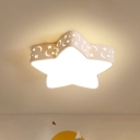 Contemporary LED Flush Mount Ceiling Light Star Bedroom Metal Ceiling Flush Mount Light