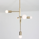 40.5 Inchs Wide Sputnik Chandelier Lighting 5 Lights Modernism Metal Pendant Light Fixture