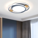 Contemporary Ceiling Fixture Acrylic Geometric Shade 1 LED Light Flush Mount Ceiling Fixture for Restaurant