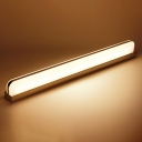 Bar LED Vanity Lighting Minimalistic Plastic Flush Wall Sconce for Bathroom