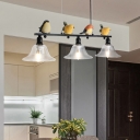 Contemporary Island Light with 3 Light Metal Ceiling Mount Island Fixture for Living Room