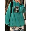 Popular Hoodie Anime Patterned Pouch Pocket Drawstring Long Sleeve Loose Hoodie for Boys