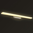 Stainless Steel Vanity Light Fixture Modern LED Vanity Light with Acrylic Shade in White