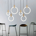 Arcylic Ring Postmodern Bedroom Pendant Decoration LED Warm Light Hanging Lamp