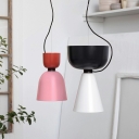1-Bulb Nordic Style Hanging Lamp Metal Shaded Ceiling Pendant Light for Dinning Room