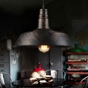 1 Head Pendant Lamp Vintage Metal Barn Bedroom 9 Inchs Height Hanging Ceiling Light