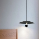 Domed Hanging Ceiling Fixtures Black 14 Inchs Wide Pendant Lights for Bedroom in 3 Colors Light