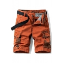 Casual Mens Cargo Shorts Camo Pattern Zipper  Pockets Detail Cotton Regular Fit Cargo Shorts
