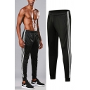 Popular Mens Elastic Waist Pants Mid-Rised Full Length Pocket Decorated Relaxed Fit Pants