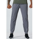 Stylish Drawstring Pants Mid-Rised Pocket Detail Elastic Waist Relaxed Fit Straight Pants for Men