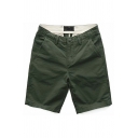 Popular Boys Shorts Mid-Rised Pure Color Pocket Detail Straight Fit Cargo Shorts