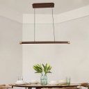 Modern Wooden Pendant Light Linear Ceiling Fixture 2