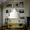 Barn Pendant Lamp Designers Style Macaron Iron 1 Bulb Hanging Light for Children Room