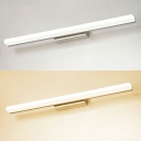 LED Warm White Acrylic Linear Vanity Lights in Sliver Bathroom Stainless Steel Vanity Lights