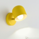 Dome Kids Bedroom Wall Light Kit Metal 1-Light 7 Inchs Wide Macaron Rotating Wall Mount Lamp
