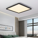 LED Simplicity Lighting Square Acrylic Flush Mount Ceiling Lamp in Black for Room