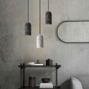 Dome Modern Living Room Cement Pendant Detail 1-Head 4 Inchs Wide Hanging Lamp