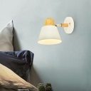 1 Light Barrel Wall Light Simple Style Metal Rotatable 7 Inchs Height Sconce Light with Macaron Color for Bedroom