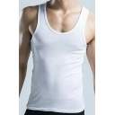 Teenagers Leisure Plain Vest Top Crew Neck Sleeveless Slim Fitted Comfortable Tank Top