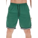 Sporty Guys Shorts Stripe Patterned Elasticated Drawstring Waist Regular Active Shorts
