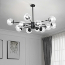23 Inchs Height Chandelier Lighting Postmodern Opal Glass Hanging Pendant Light for Living Room