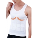 Men Sporty Tank Solid Color Thermal Scoop Neck Sleeveless Slim Fitted Tank
