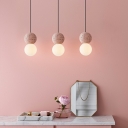 Contemporary Minimalist Style Spherical Stone Round Pendant Light Hanging Kitchen Lights