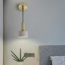 Mini Wall Sconce Round 1 Head Simple Wall Spotlight with Long Arm for Study Room