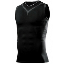 Men Athletic Tank Contrast Lined Quick-Dry Round Collar Slim Fitted Vest Top