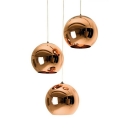 Pendulum Shape Mini Pendant Minimalist Glass 1 Head Art Deco Ceiling Pendant Lamp in Bronze