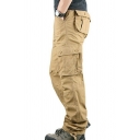 Guys Trendy Pants Whole Colored Flap Pocket Zip Closure Relaxed Cargo Pants