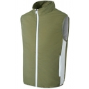 Modern Vest Camouflage Printed Stand Neck Sleeveless Slimming Vest Top for Guys
