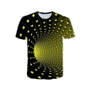 Creative T-Shirt 3D Printed Round Neck Short-Sleeved Relaxed Fit T-Shirt for Men