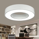 Contemporary Ceiling Light Circle Acrylic Shade 3 Inchs Height LED Light Metal Circle Ceiling Mount Semi Flush for Tearoom
