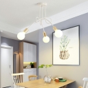 Industrial Style Exposed Bulb Semi Mount Light Wrought Iron Ceiling Light for Living Room