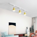 Contemporary Metal Flush Mount Light 3-Bulb Study LED Iron Shade Ceiling Lamp