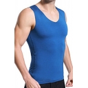 Cool Mens Tank Top Whole Colored V-Neck Slim Fit Sleeveless Tank Top