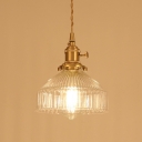 Industrial Style Cone Shade Pendant Light Glass 1 Light Hanging Lamp